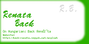 renata back business card